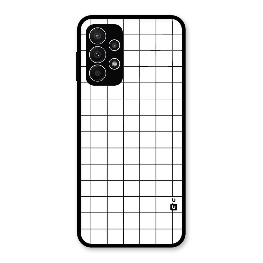 Simple Checks Glass Back Case for Galaxy A23
