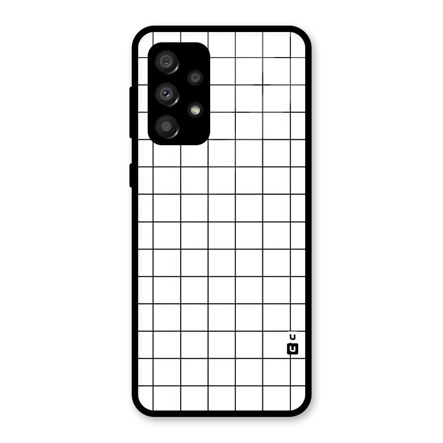 Simple Checks Glass Back Case for Galaxy A32