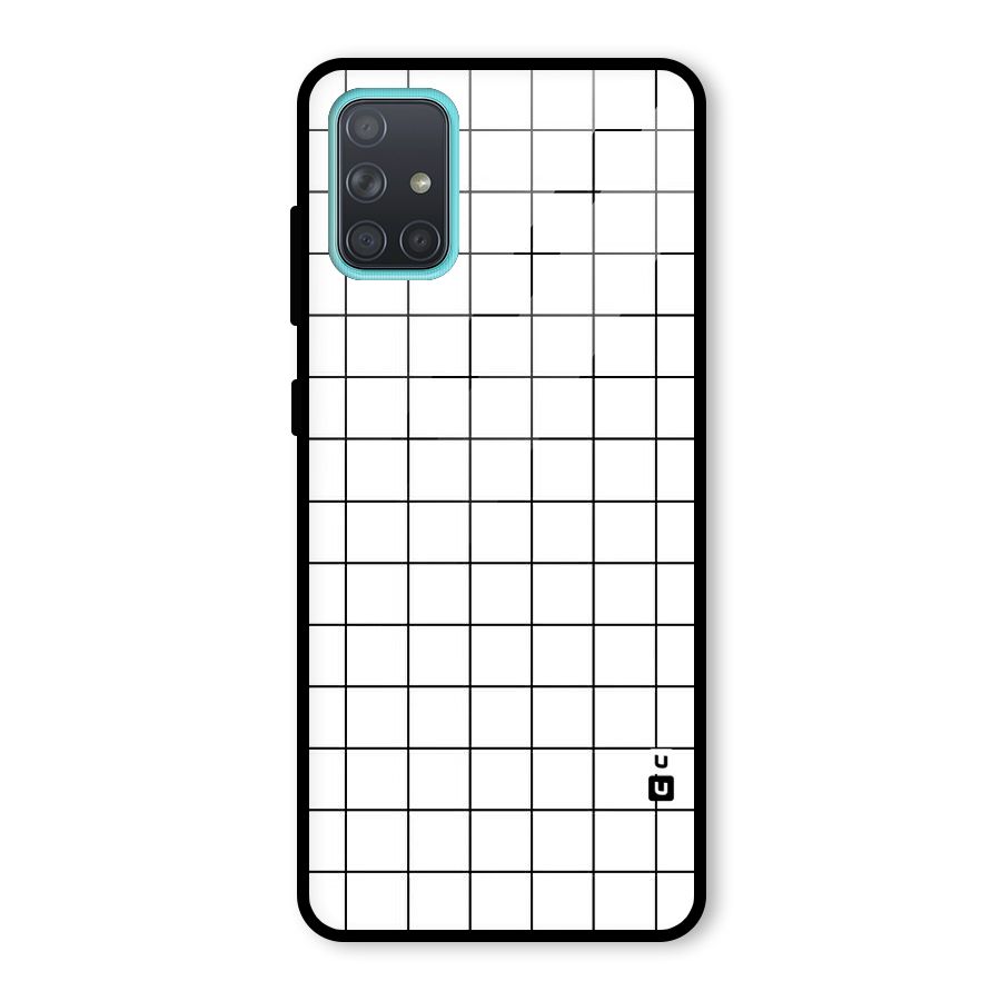 Simple Checks Glass Back Case for Galaxy A71