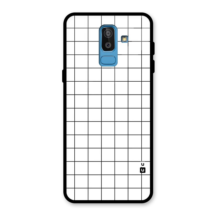 Simple Checks Glass Back Case for Galaxy J8