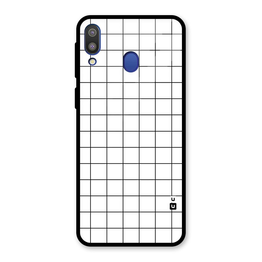 Simple Checks Glass Back Case for Galaxy M20