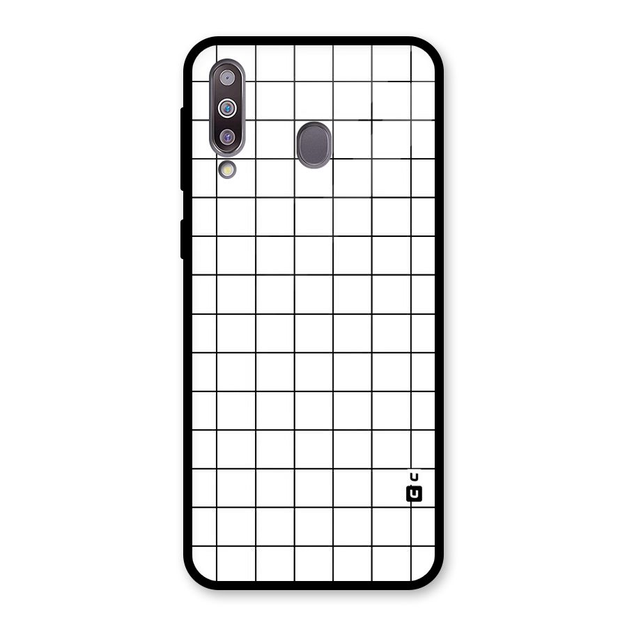 Simple Checks Glass Back Case for Galaxy M30