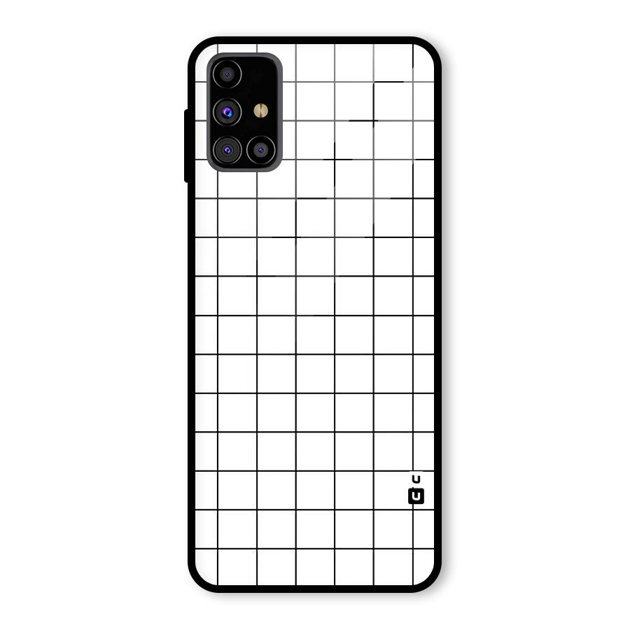 Simple Checks Glass Back Case for Galaxy M31s