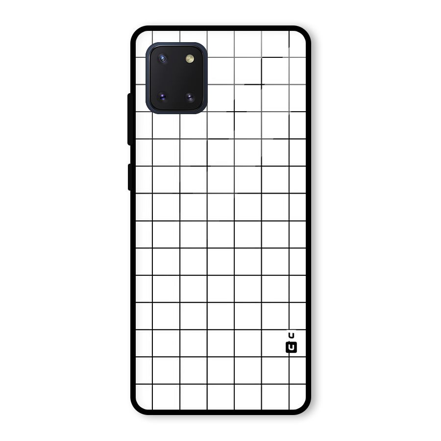 Simple Checks Glass Back Case for Galaxy Note 10 Lite