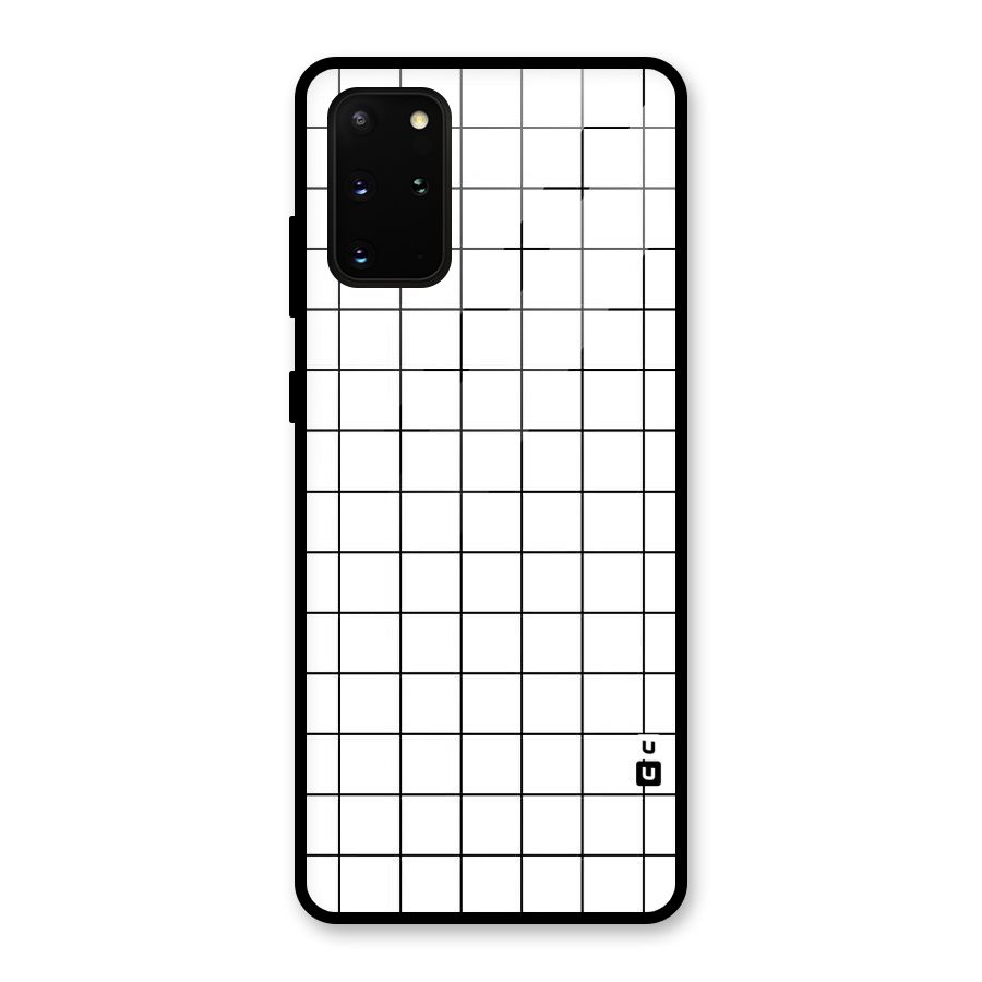 Simple Checks Glass Back Case for Galaxy S20 Plus