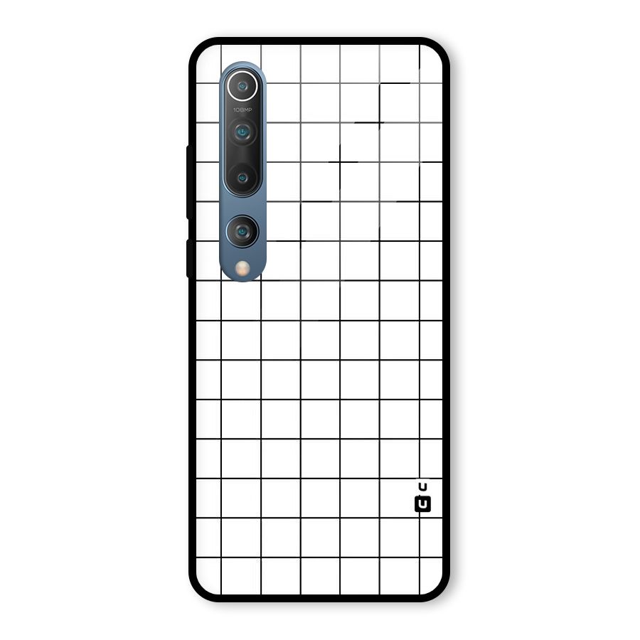 Simple Checks Glass Back Case for Mi 10