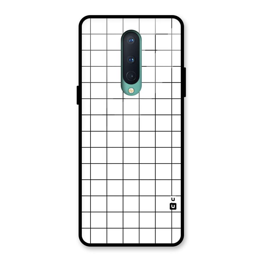 Simple Checks Glass Back Case for OnePlus 8