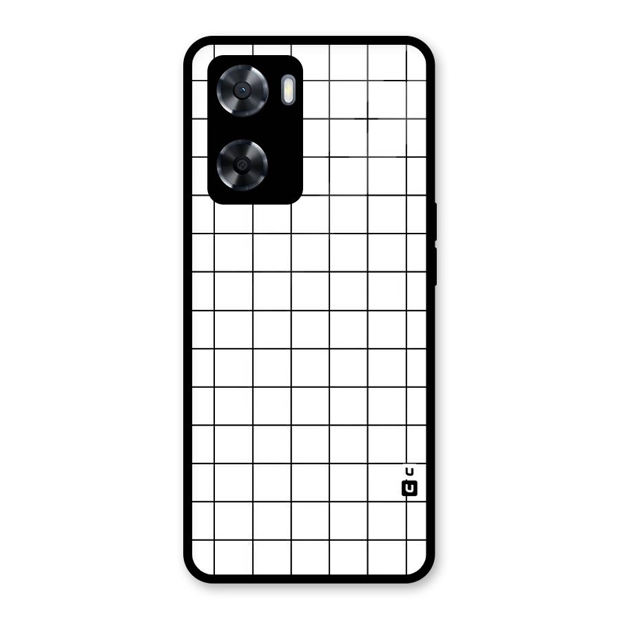 Simple Checks Glass Back Case for Oppo A57 2022