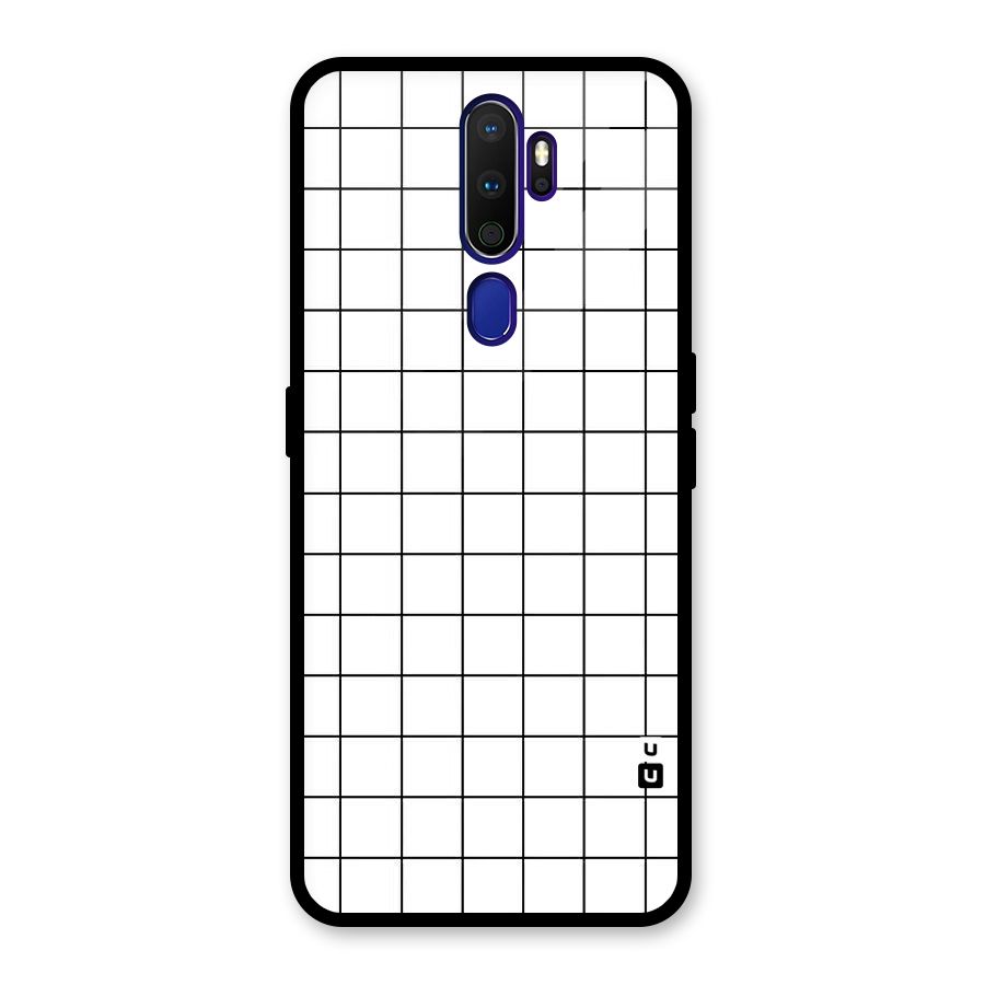 Simple Checks Glass Back Case for Oppo A9 (2020)