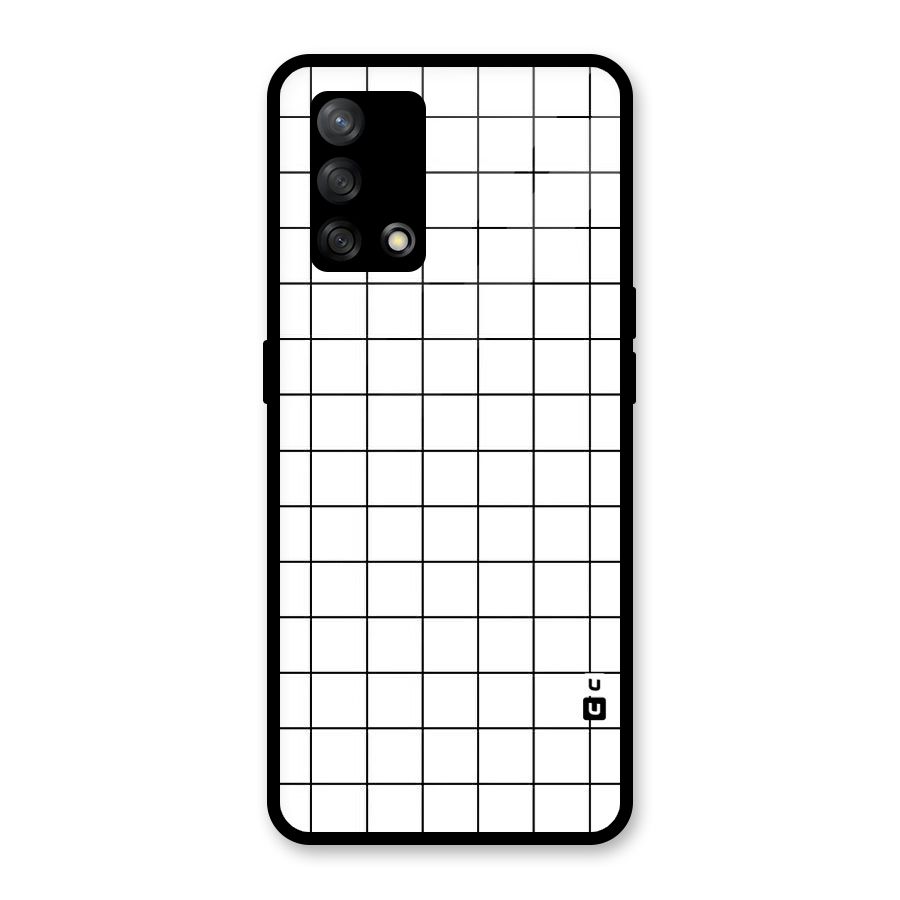 Simple Checks Glass Back Case for Oppo F19