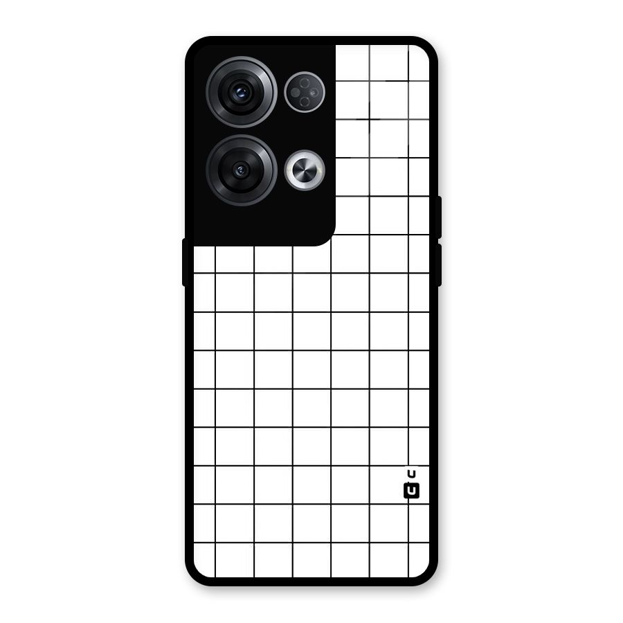 Simple Checks Glass Back Case for Oppo Reno8 Pro 5G