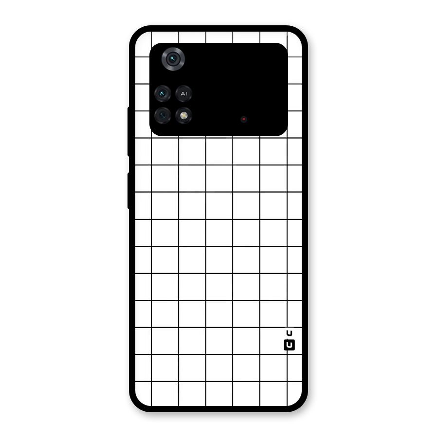 Simple Checks Glass Back Case for Poco M4 Pro 4G