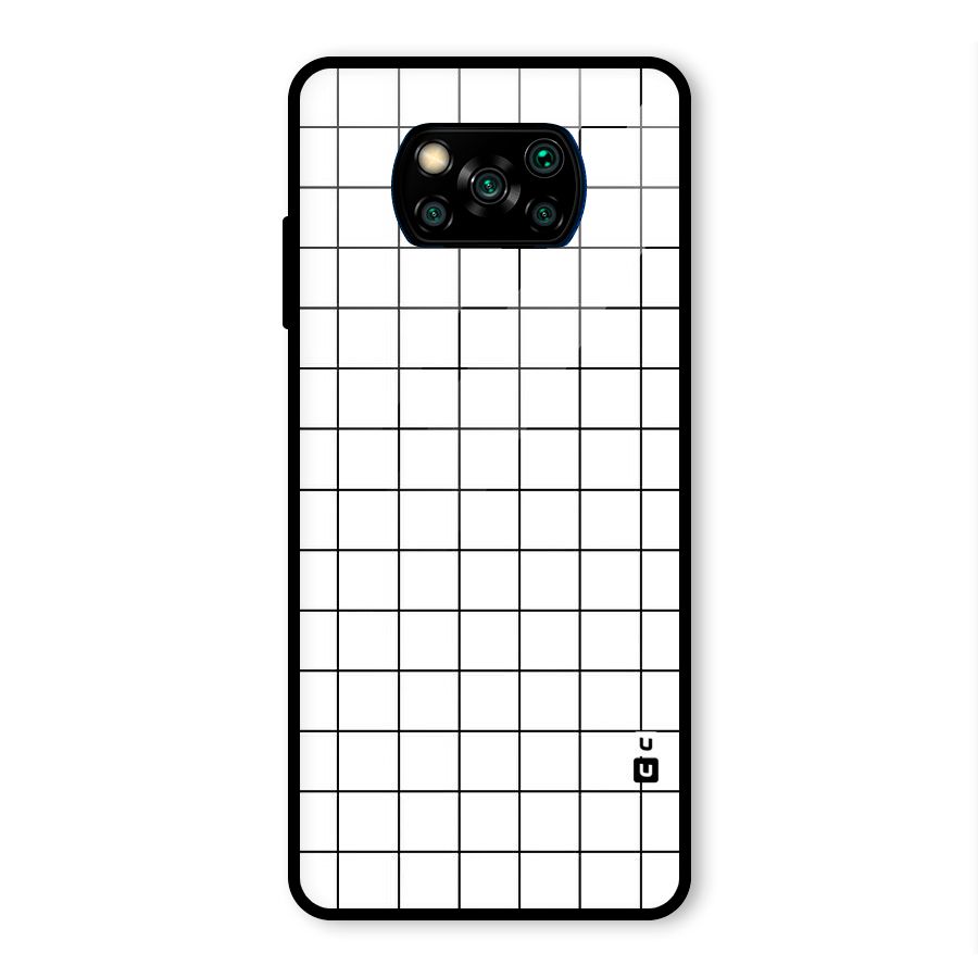 Simple Checks Glass Back Case for Poco X3 Pro
