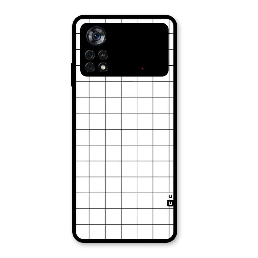 Simple Checks Glass Back Case for Poco X4 Pro 5G