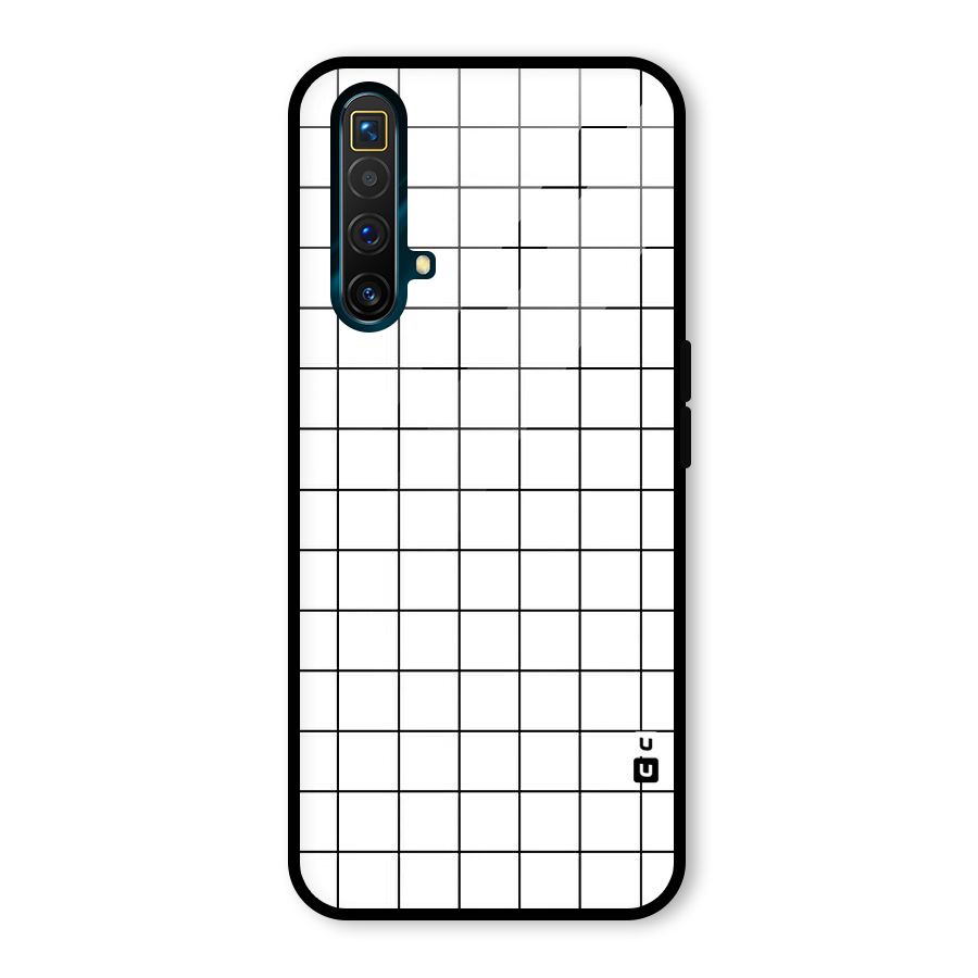 Simple Checks Glass Back Case for Realme X3