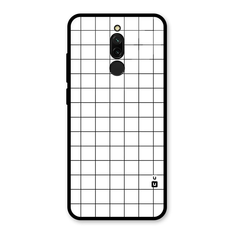 Simple Checks Glass Back Case for Redmi 8