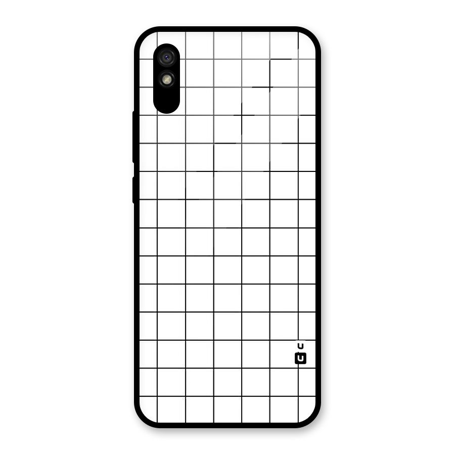 Simple Checks Glass Back Case for Redmi 9i