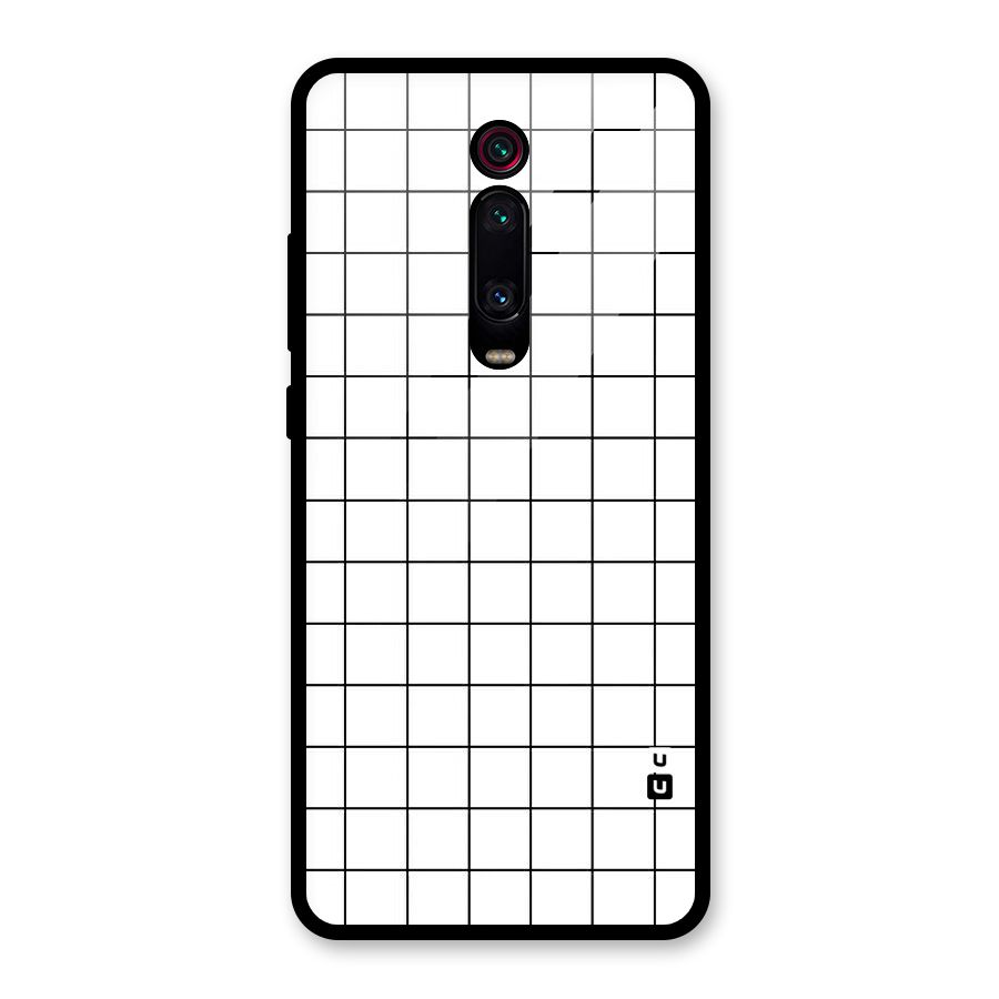Simple Checks Glass Back Case for Redmi K20