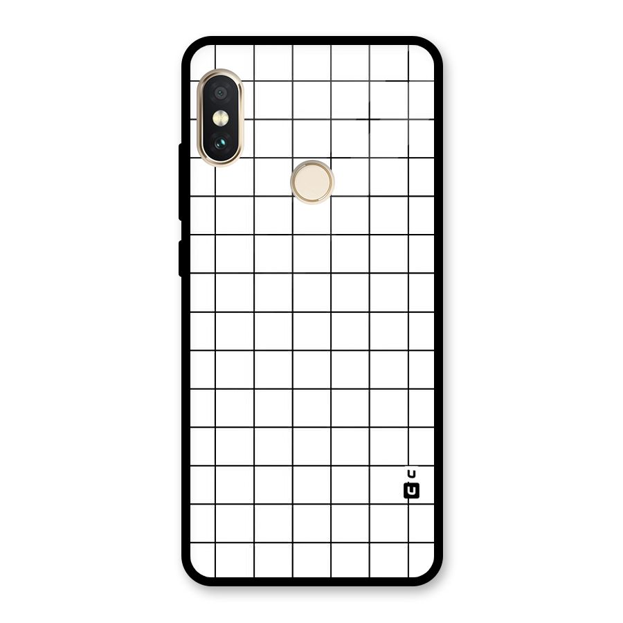 Simple Checks Glass Back Case for Redmi Note 5 Pro