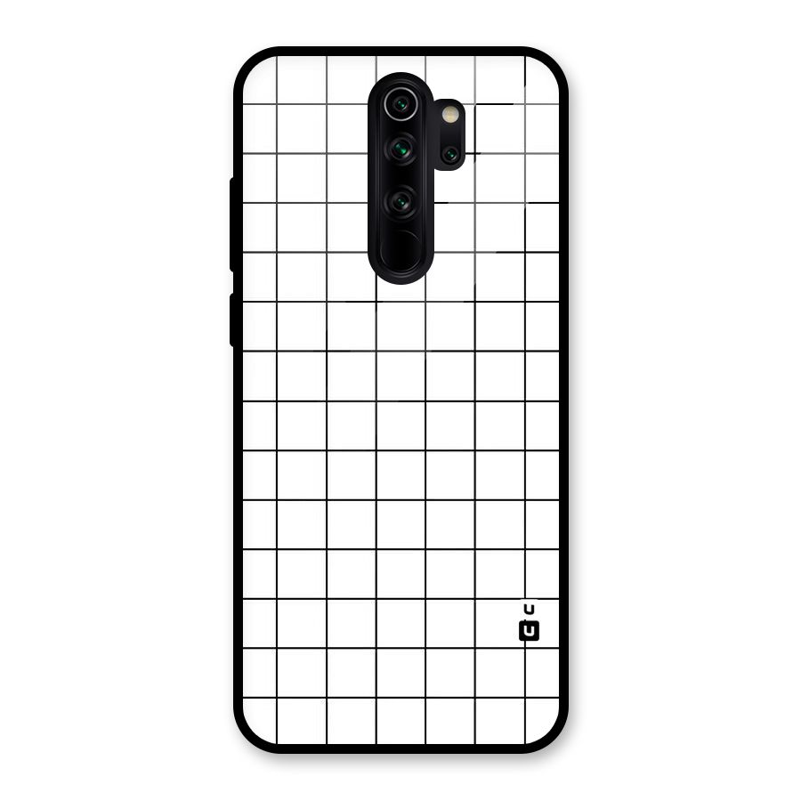 Simple Checks Glass Back Case for Redmi Note 8 Pro