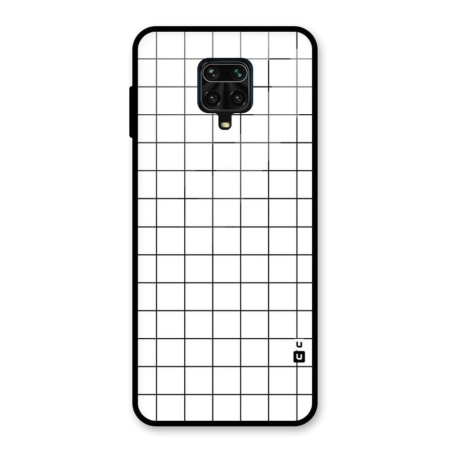 Simple Checks Glass Back Case for Redmi Note 9 Pro Max