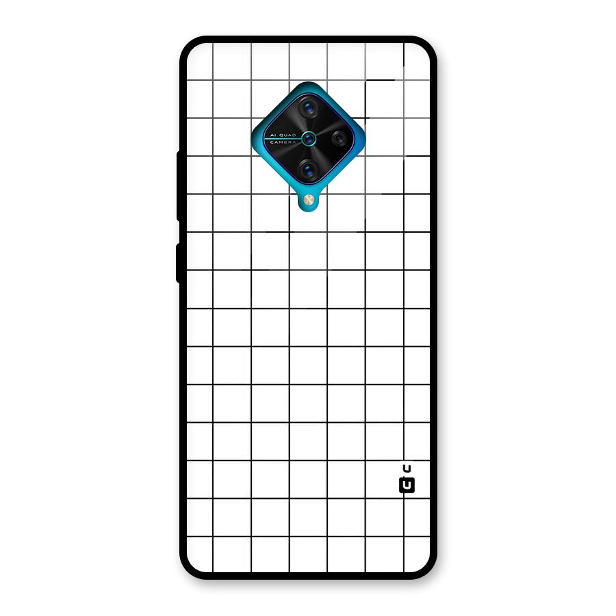 Simple Checks Glass Back Case for Vivo S1 Pro
