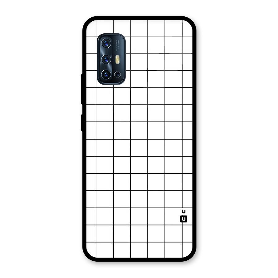 Simple Checks Glass Back Case for Vivo V17