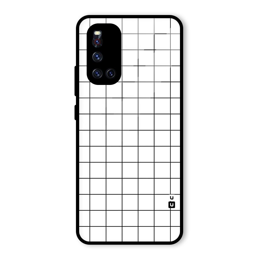Simple Checks Glass Back Case for Vivo V19