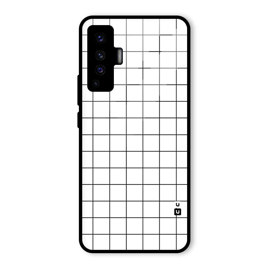 Simple Checks Glass Back Case for Vivo X50