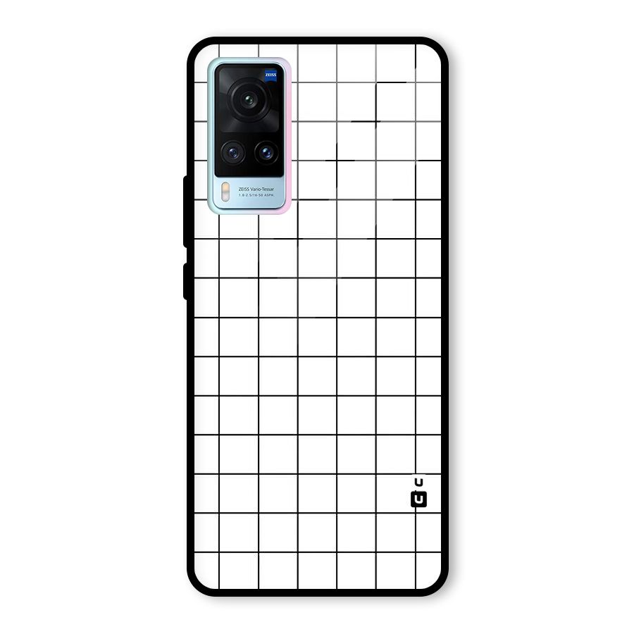 Simple Checks Glass Back Case for Vivo X60