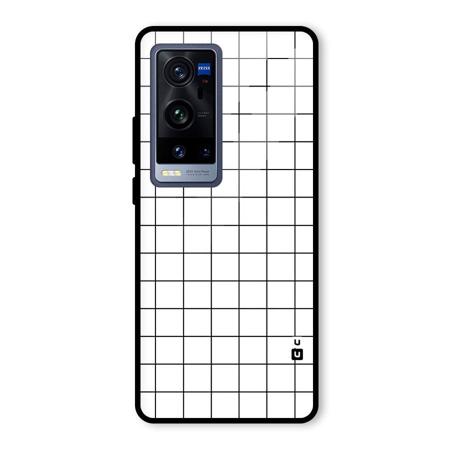 Simple Checks Glass Back Case for Vivo X60 Pro Plus
