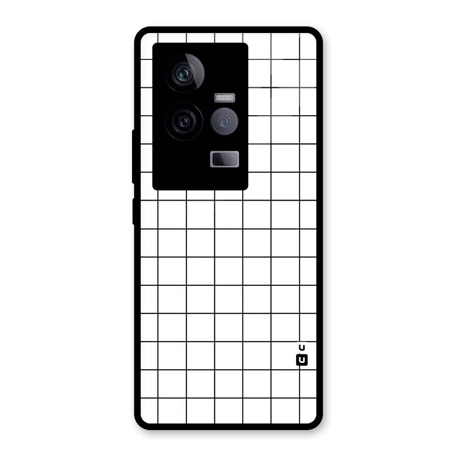 Simple Checks Glass Back Case for Vivo iQOO 11 5G