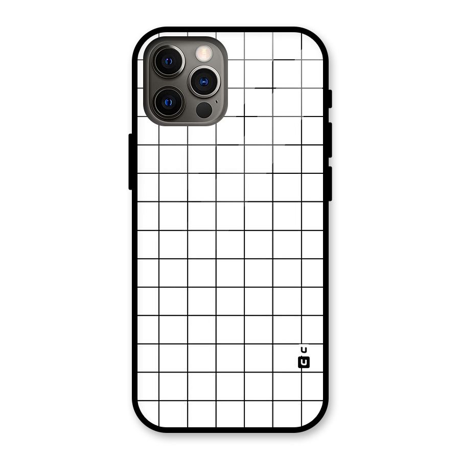 Simple Checks Glass Back Case for iPhone 12 Pro