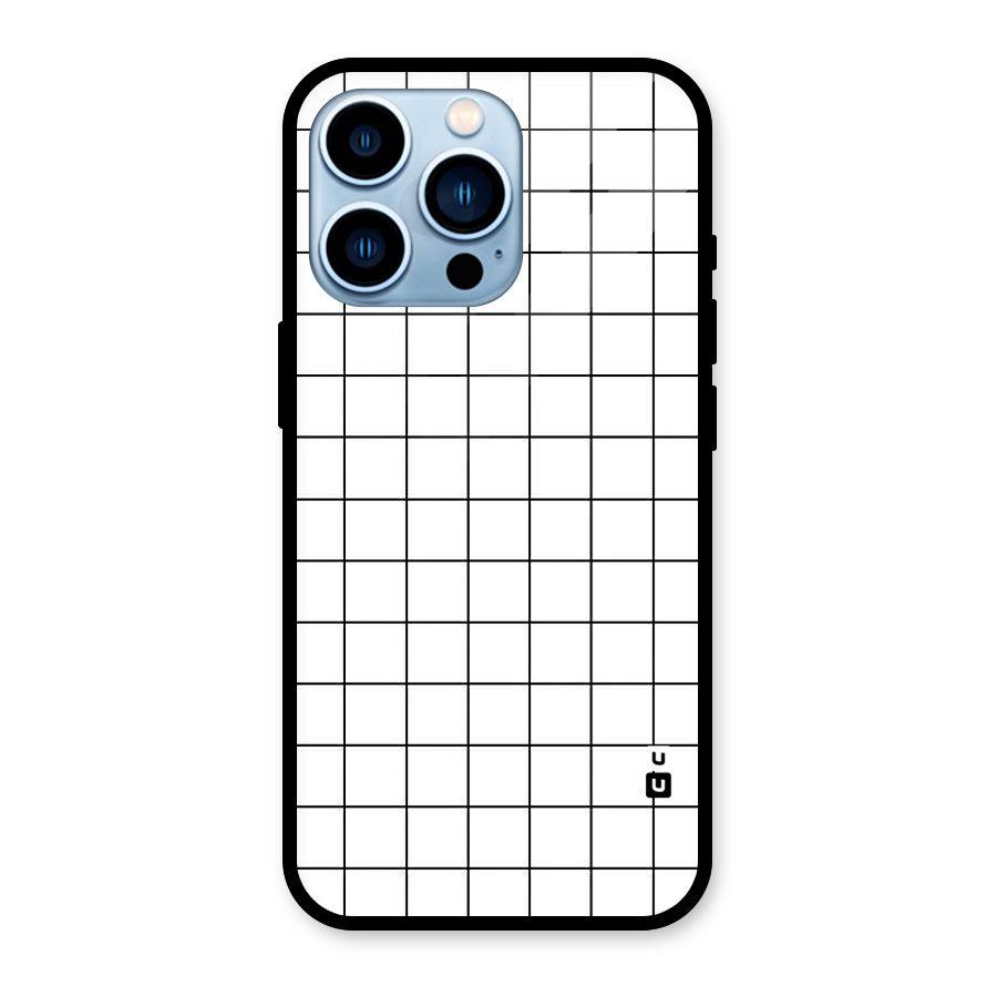 Simple Checks Glass Back Case for iPhone 13 Pro