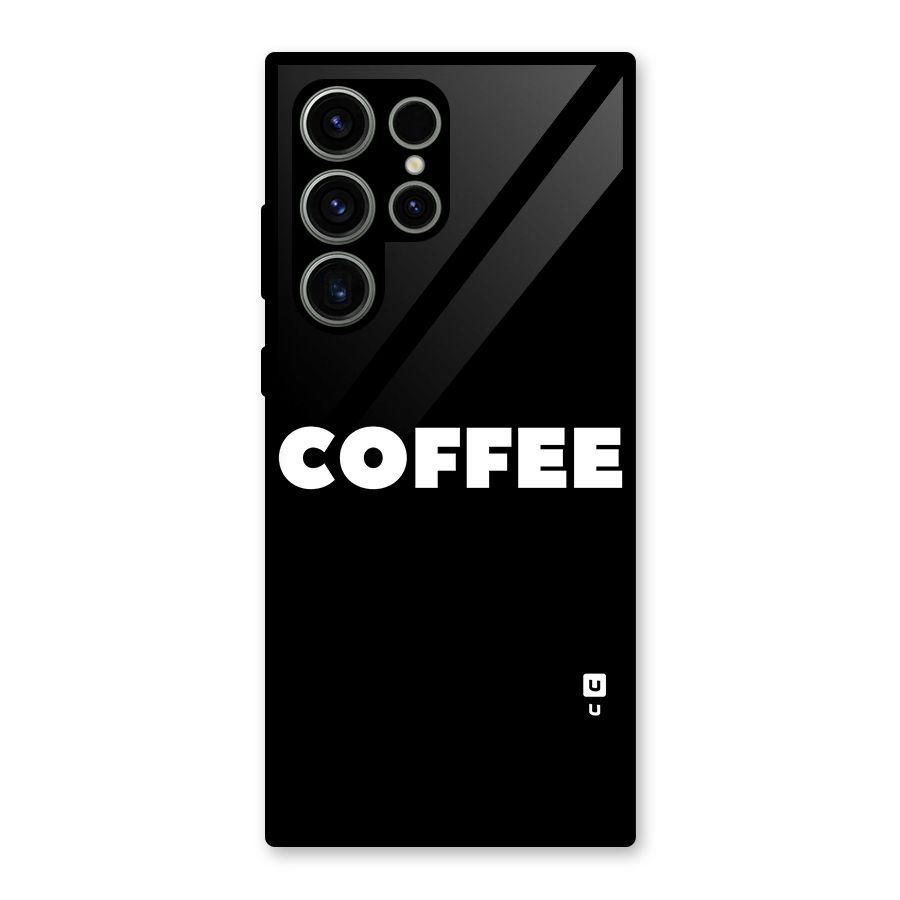 Simple Coffee Glass Back Case for Galaxy S23 Ultra