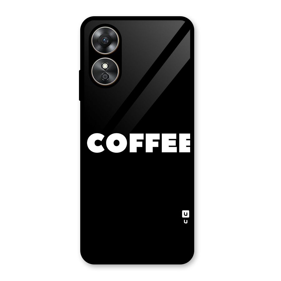 Simple Coffee Glass Back Case for Oppo A17