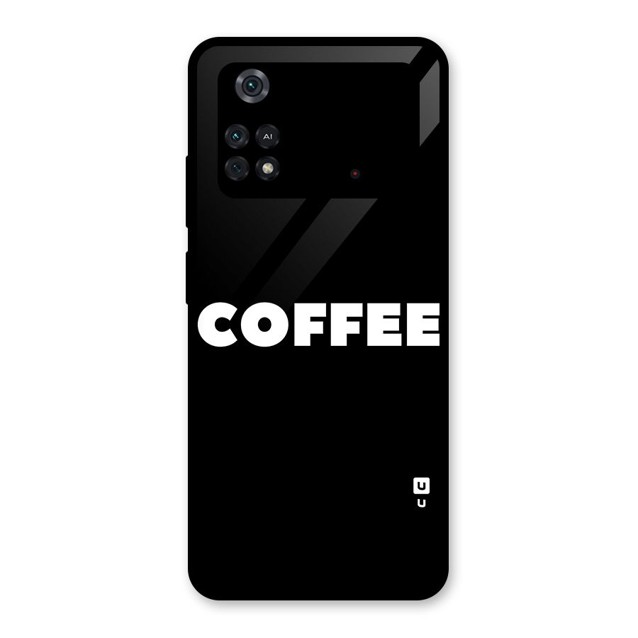 Simple Coffee Glass Back Case for Poco M4 Pro 4G