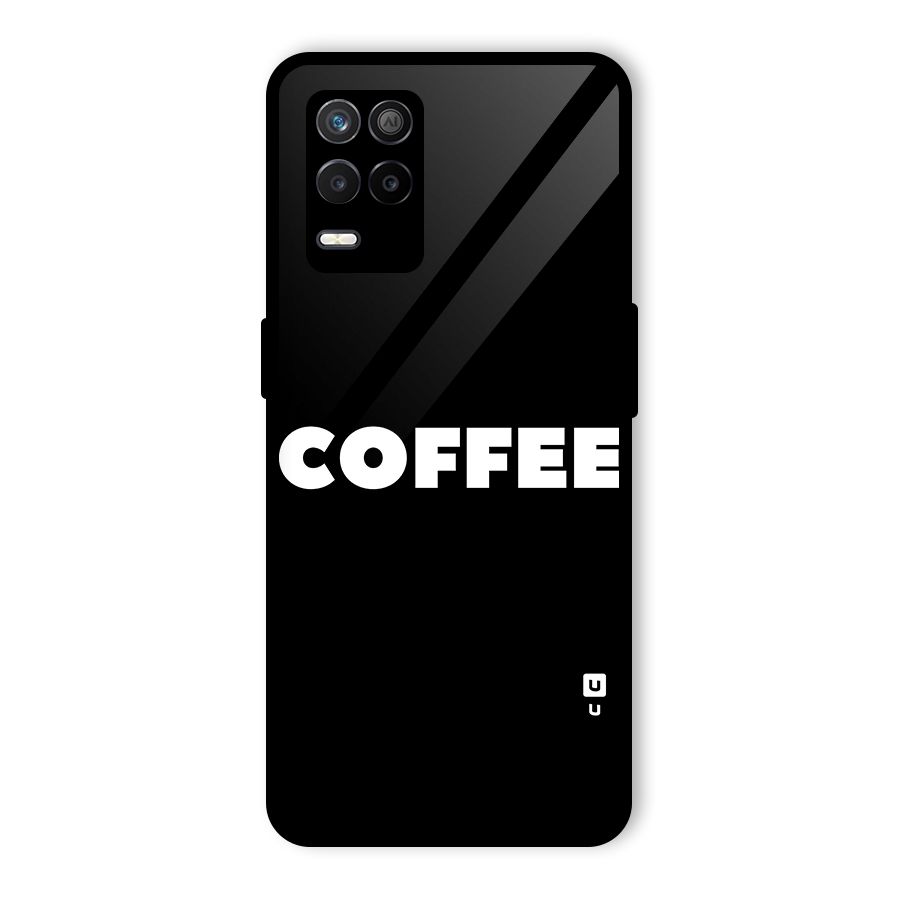 Simple Coffee Glass Back Case for Realme 8 5G