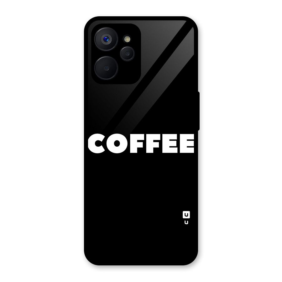 Simple Coffee Glass Back Case for Realme 9i 5G