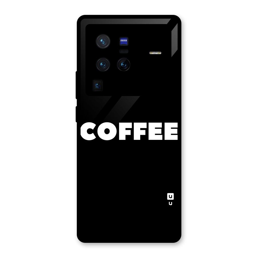 Simple Coffee Glass Back Case for Vivo X80 Pro
