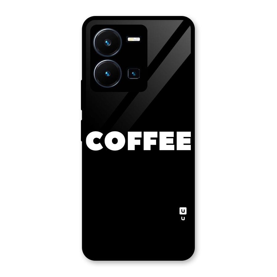 Simple Coffee Glass Back Case for Vivo Y35