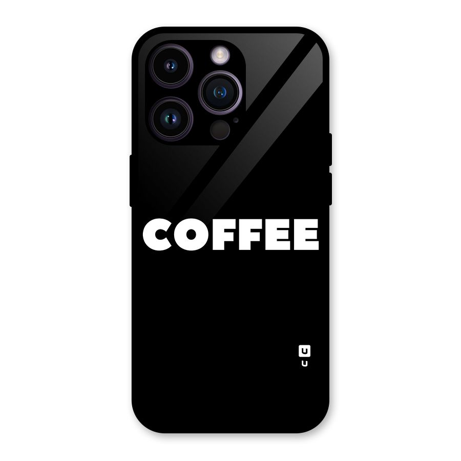 Simple Coffee Glass Back Case for iPhone 14 Pro