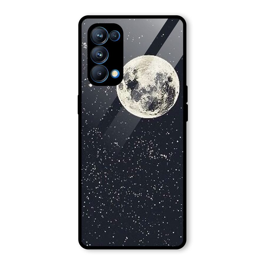 Simple Galaxy Glass Back Case for Oppo Reno5 Pro 5G
