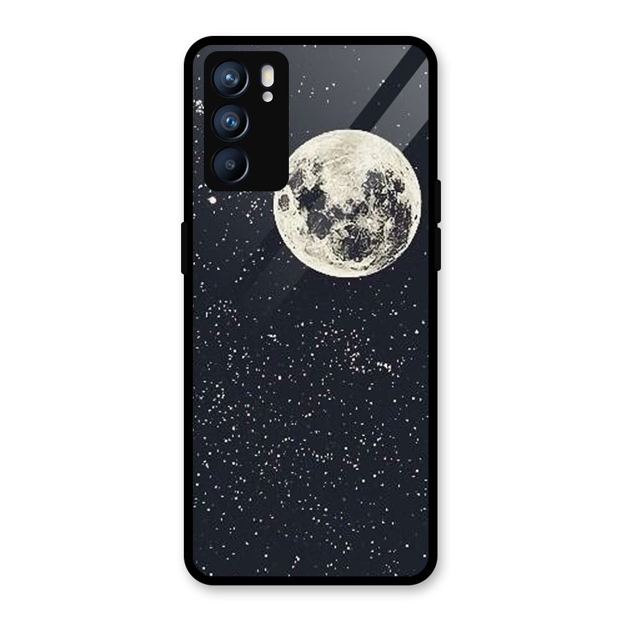Simple Galaxy Glass Back Case for Oppo Reno6 5G