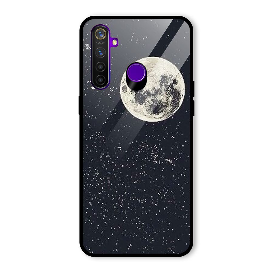 Simple Galaxy Glass Back Case for Realme 5 Pro