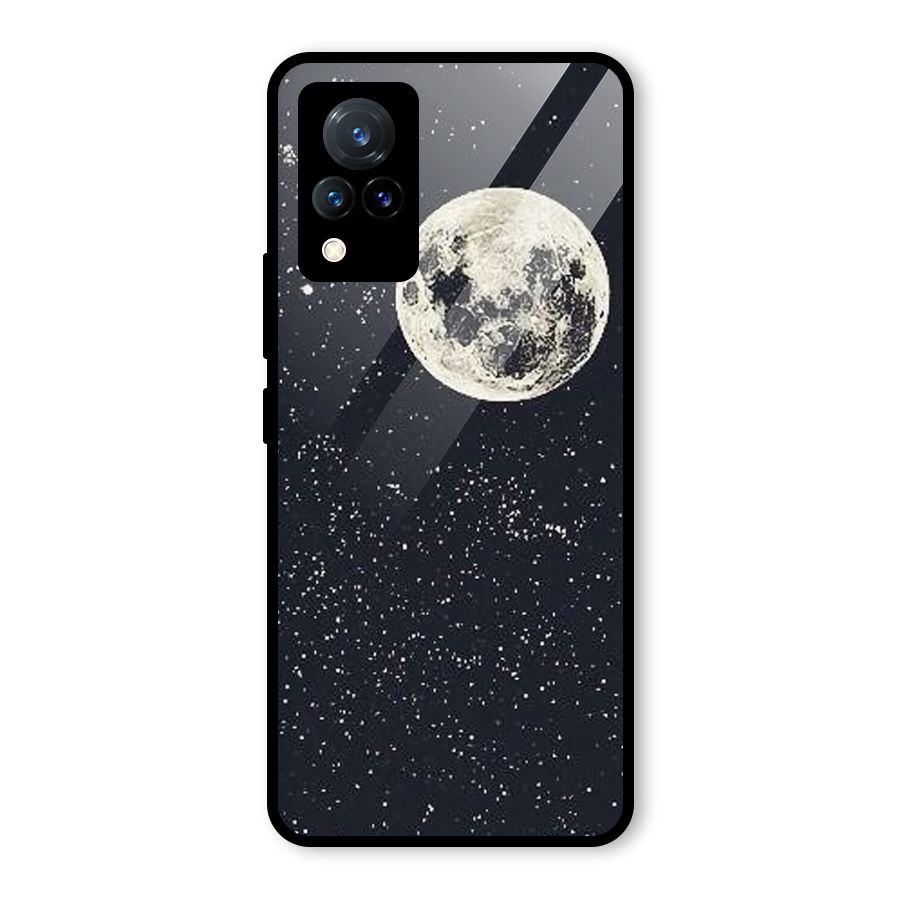 Simple Galaxy Glass Back Case for Vivo V21 5G