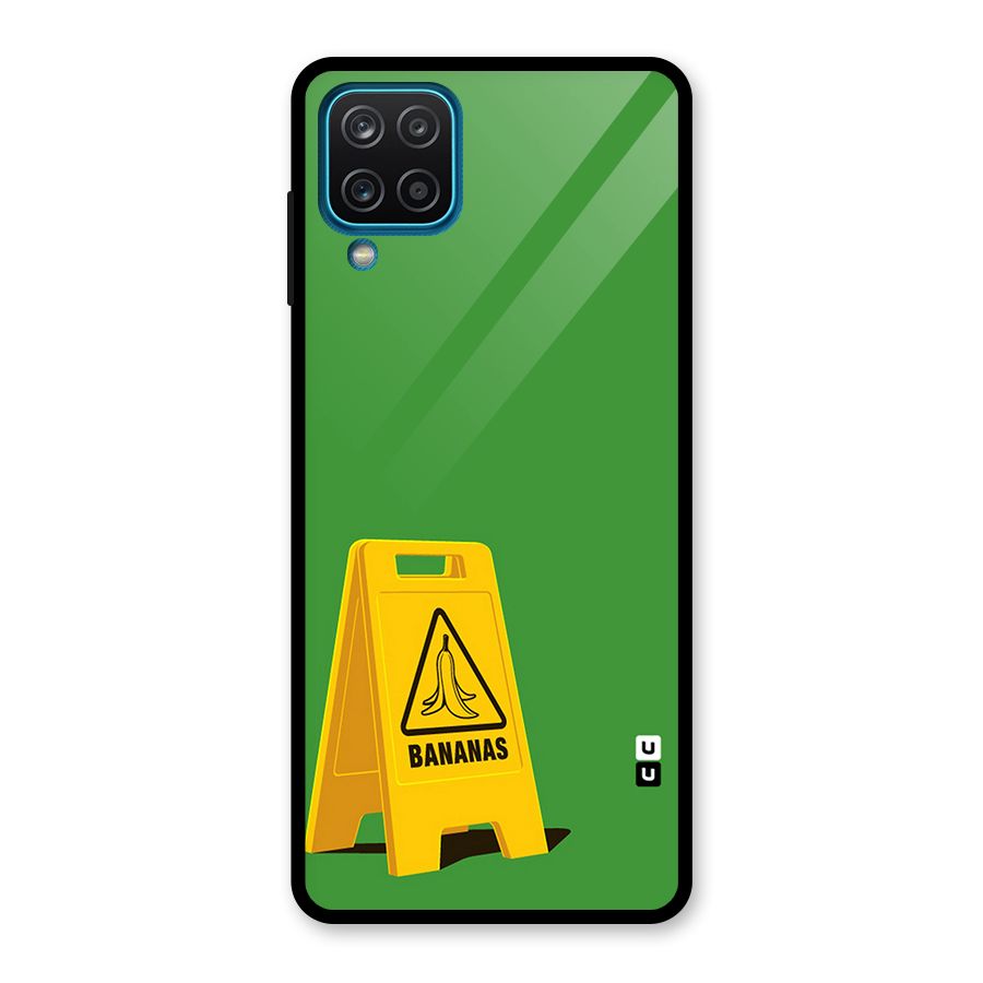 Simple Minimalist Bananas Glass Back Case for Galaxy A12