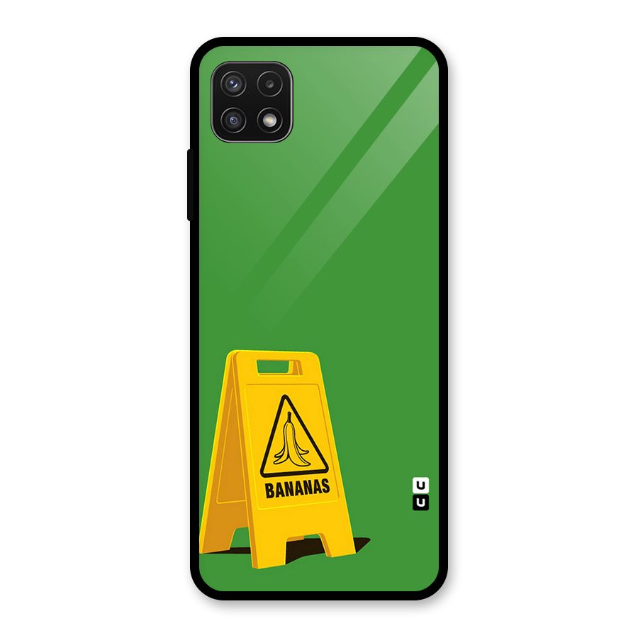 Simple Minimalist Bananas Glass Back Case for Galaxy A22 5G