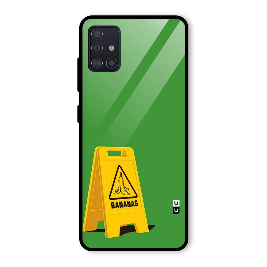 Simple Minimalist Bananas Glass Back Case for Galaxy A51