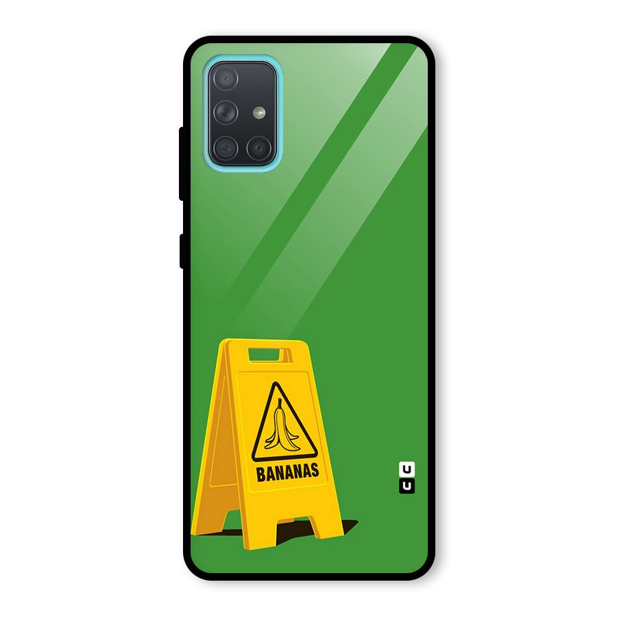 Simple Minimalist Bananas Glass Back Case for Galaxy A71